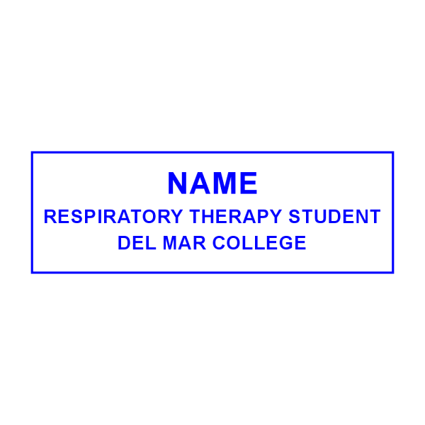 Del Mar Respiratory Student Name Tag