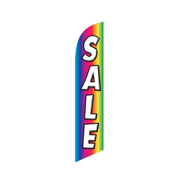 "Sale" Feather Flag (Rainbow)