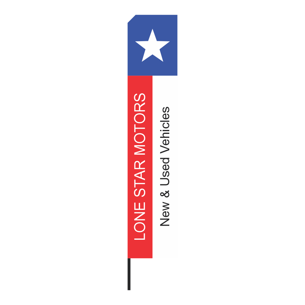 15 foot-tall Rectangle  Feather Flag