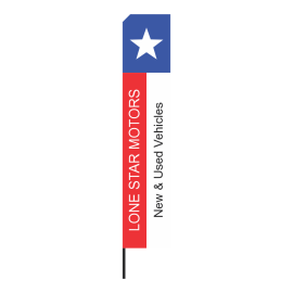 15 foot-tall Rectangle  Feather Flag