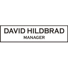 3/4" x 3" Engraved Name tag