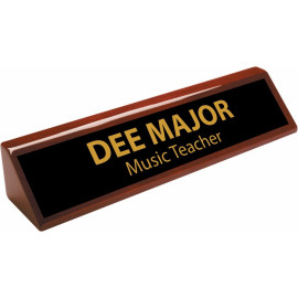 Rosewood Piano Finish Desk Plate