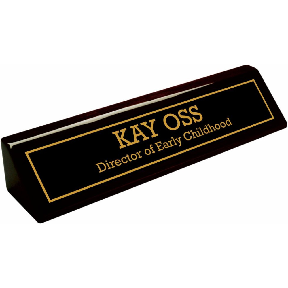 Black Piano Finish Desk Plate