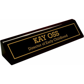Black Piano Finish Desk Plate
