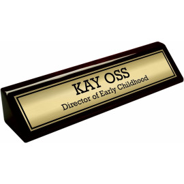 Black Piano Finish Desk Plate