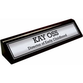 Black Piano Finish Desk Plate