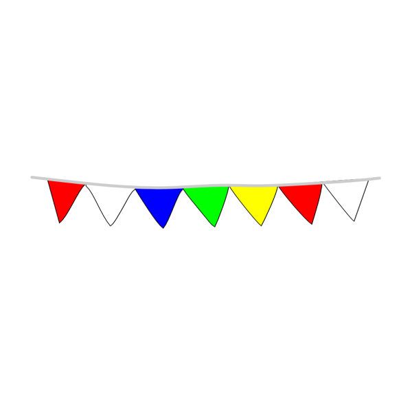 120' Assorted Color Pennants