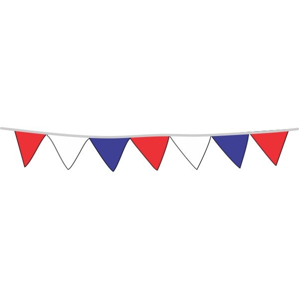 60' Red - White - Blue Pennants