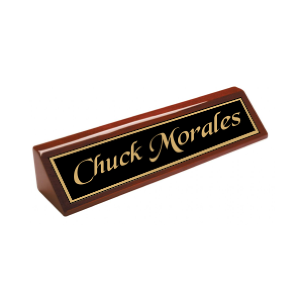 Rosewood Desk Plate w/plastic plate