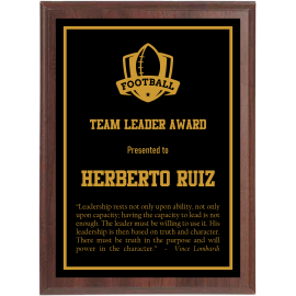 Elegant Cherry Finish Plaque