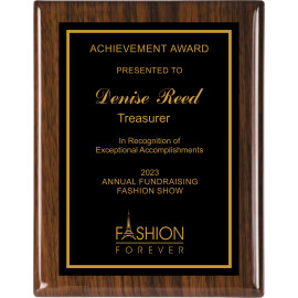 Walnut Piano Finish Plaque