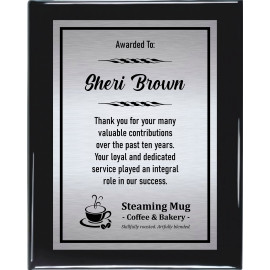 Black Piano Finish Plaque