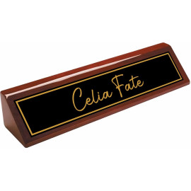 Genuine Walnut Piano Finish Desk Plate