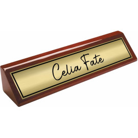 Genuine Walnut Piano Finish Desk Plate