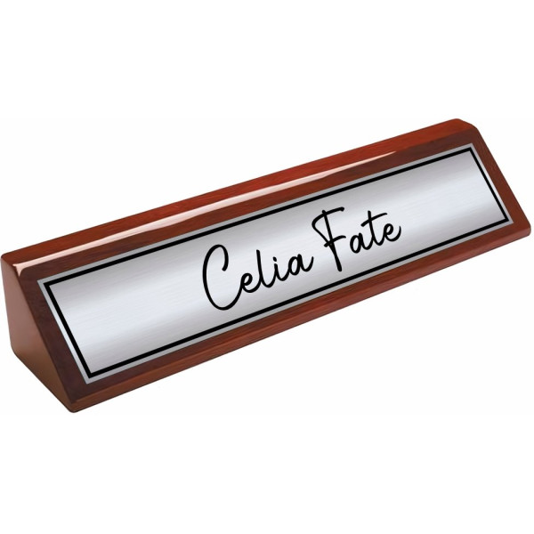 Genuine Walnut Piano Finish Desk Plate