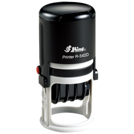 R-542D Round Self-Inking Date Stamp 1 5/8" dia