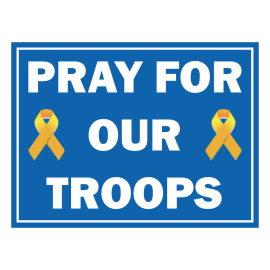 Pray for Our Troops - Ribbon