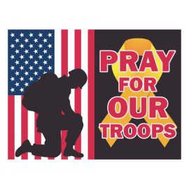 Pray for Our Troops - Flag